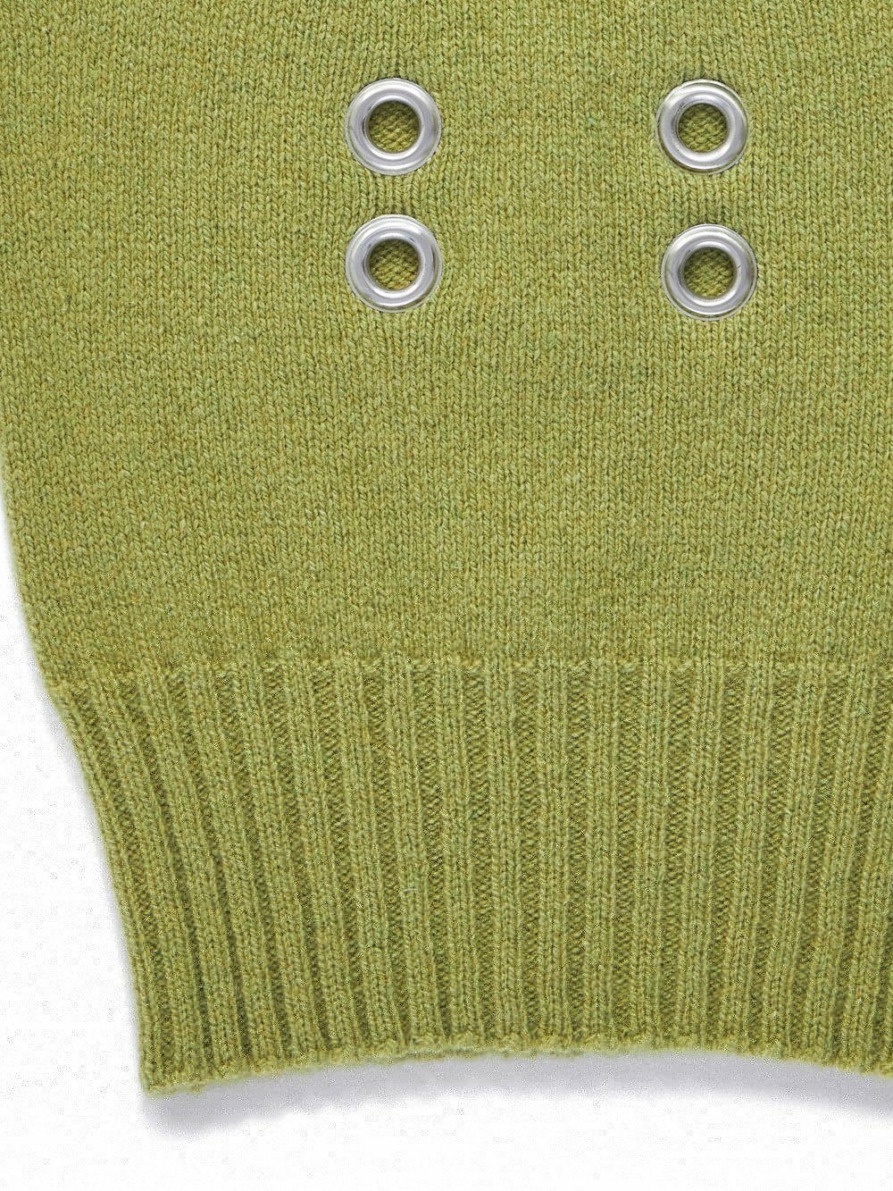 RICK OWENS FW23 LUXOR GIMP BALACLAVA IN ACID YELLOW RECYCLED CASHMERE KNIT