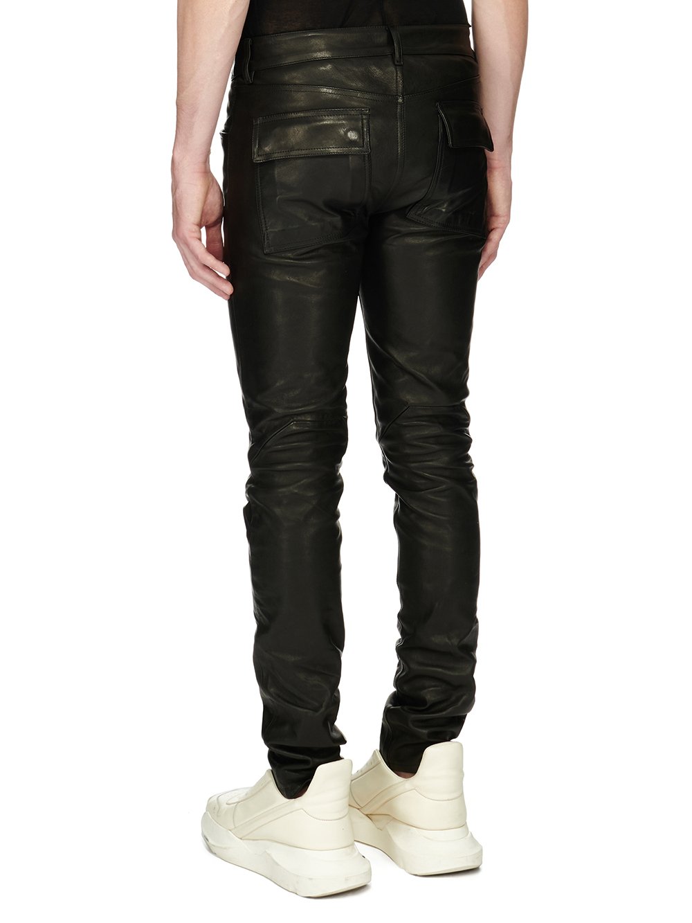 RICK OWENS FW23 LUXOR TYRONE JEANS IN  BLACK VEG NAPPA LAMB