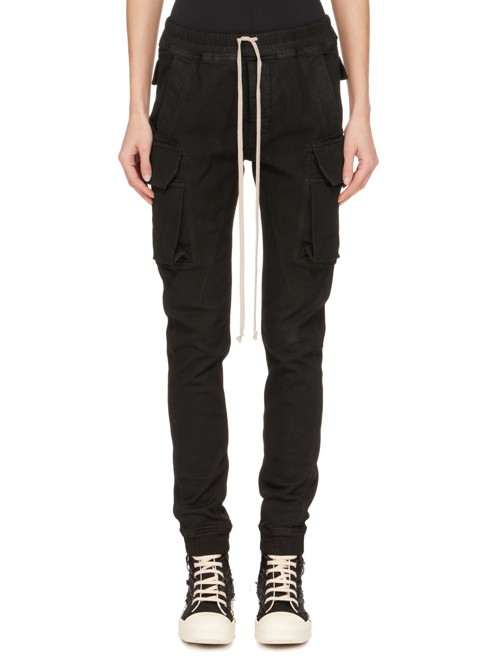 DRKSHDW FW23 LUXOR MASTODON CUT IN BLACKETY BLACK STRETCH DENIM