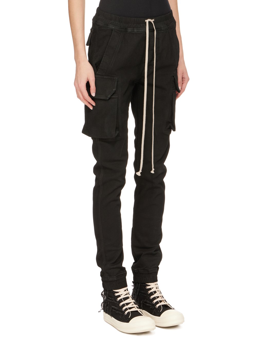 DRKSHDW FW23 LUXOR MASTODON CUT IN BLACKETY BLACK STRETCH DENIM