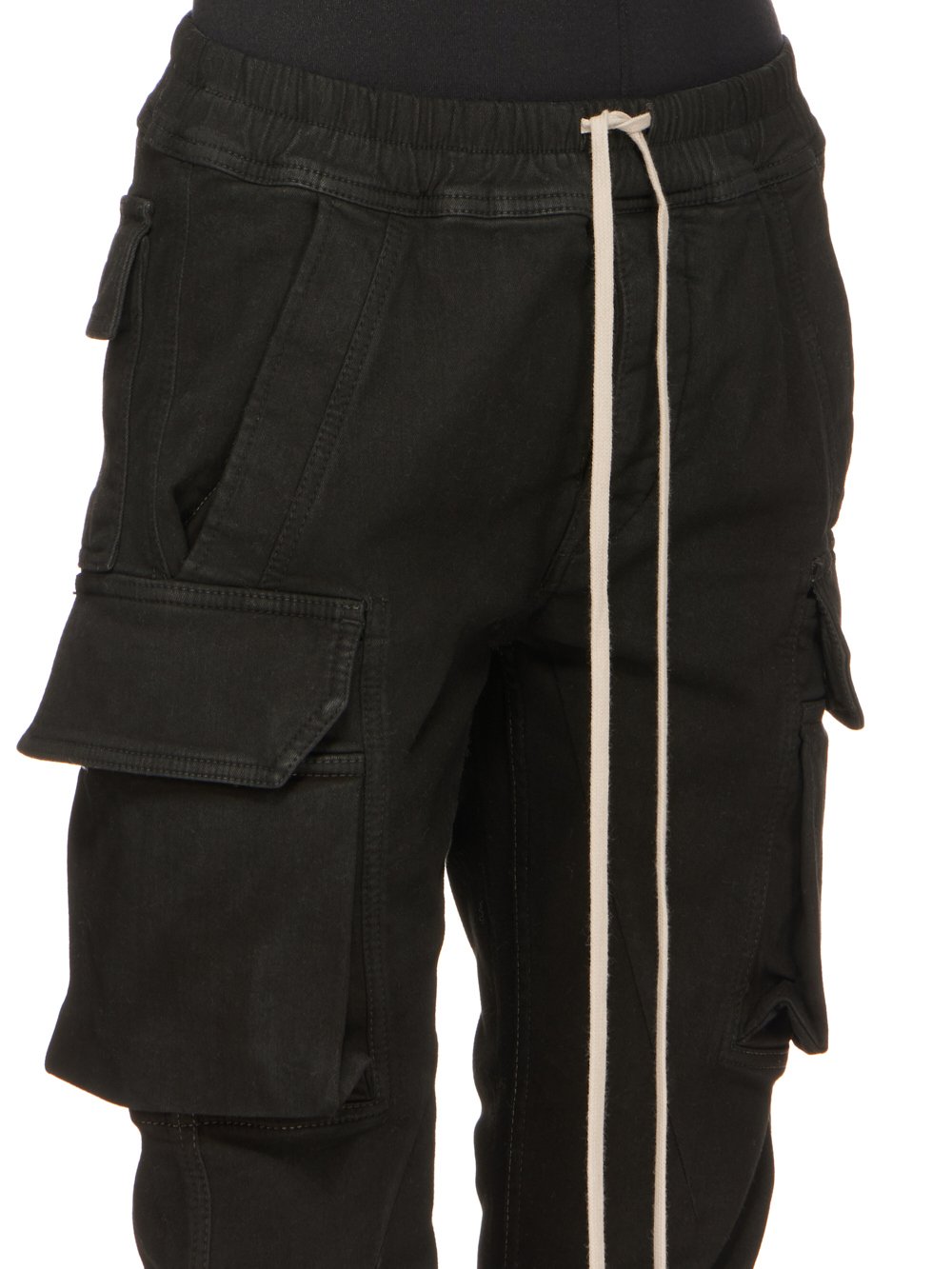 DRKSHDW FW23 LUXOR MASTODON CUT IN BLACKETY BLACK STRETCH DENIM