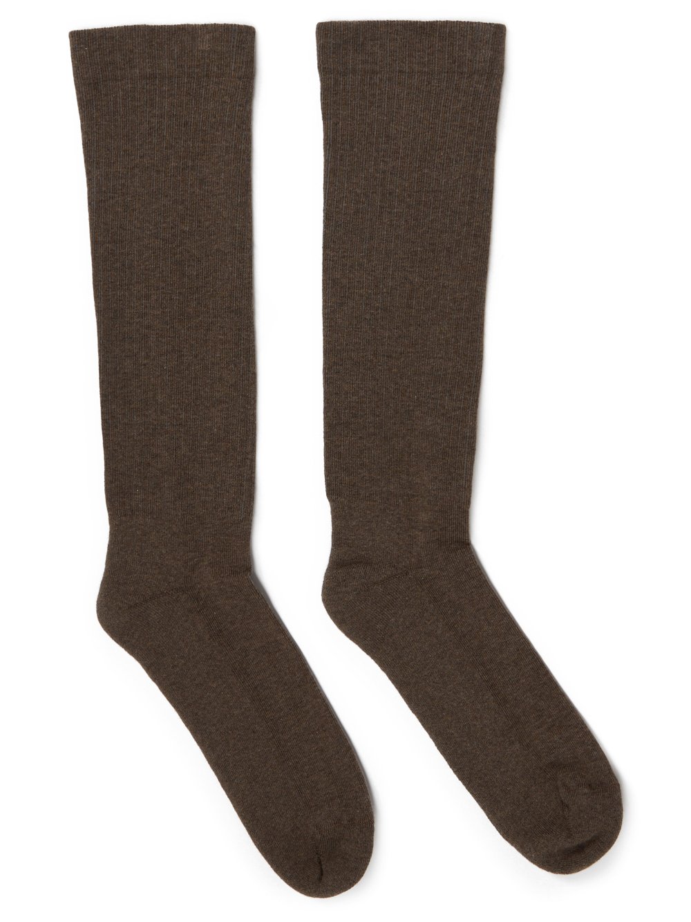 RICK OWENS FW23 LUXOR LUXOR SOCKS IN DUST AND MILK COTTON KNIT