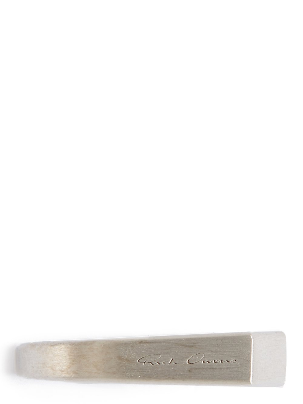 RICK OWENS BEVELED RING IN SILVER