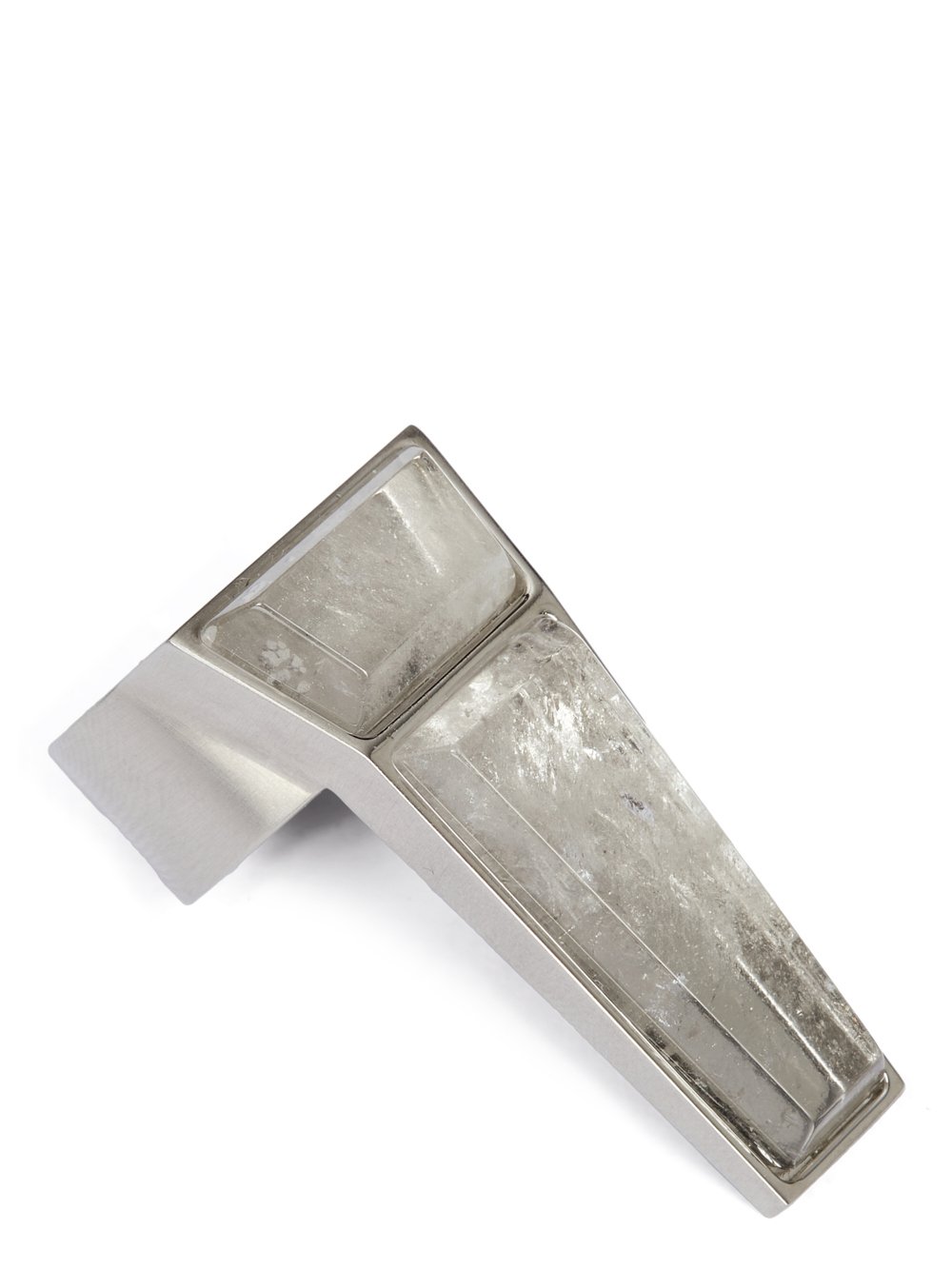 RICK OWENS CRYSTAL TRUNK RING IN BRASS AND ROCK CRYSTAL