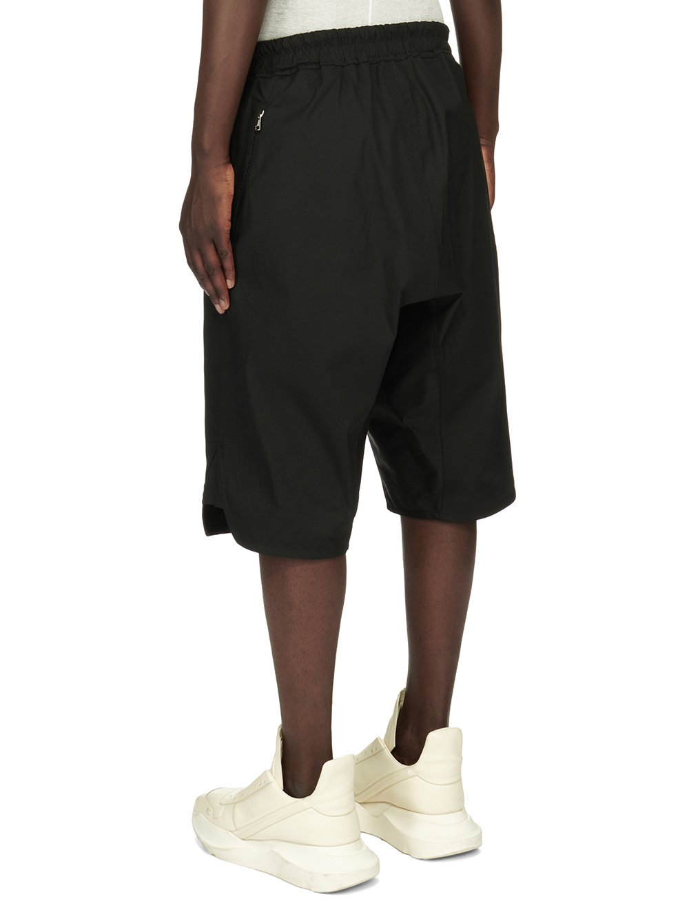 RICK OWENS FW23 LUXOR BASKET SWINGER IN  BLACK HEAVY COTTON POPLIN