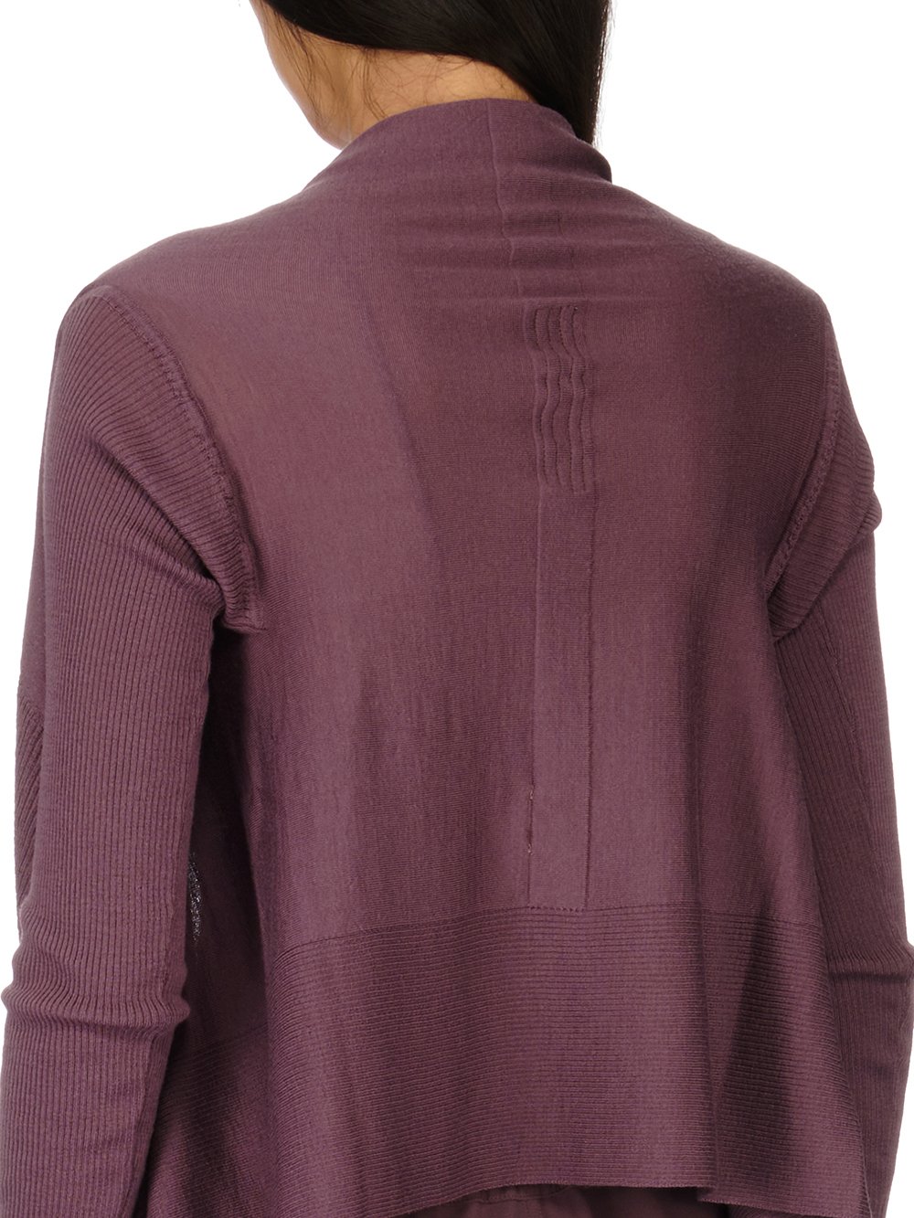 RICK OWENS FW23 LUXOR SHORT WRAP IN AMETHYST LIGHTWEIGHT RASATO KNIT