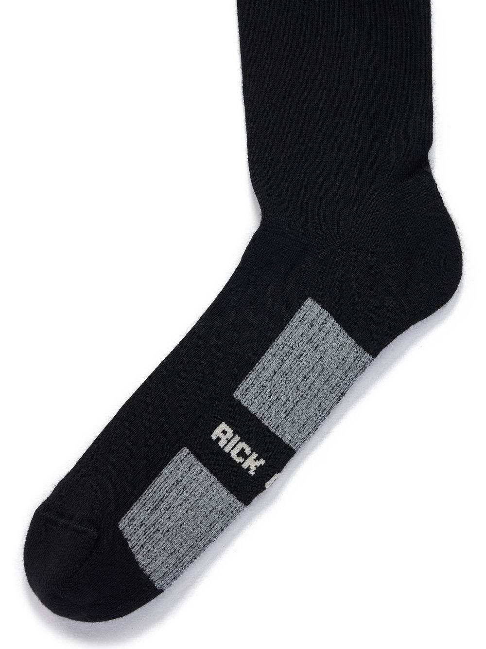 RICK OWENS FW23 LUXOR GLITTER SOCKS IN BLACK AND PEARL COTTON KNIT