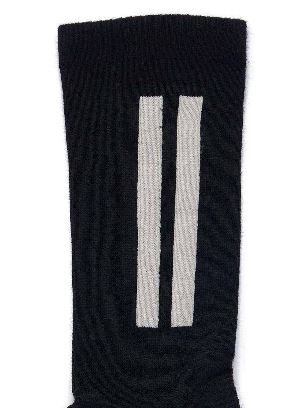 RICK OWENS FW23 LUXOR GLITTER SOCKS IN BLACK AND PEARL COTTON KNIT