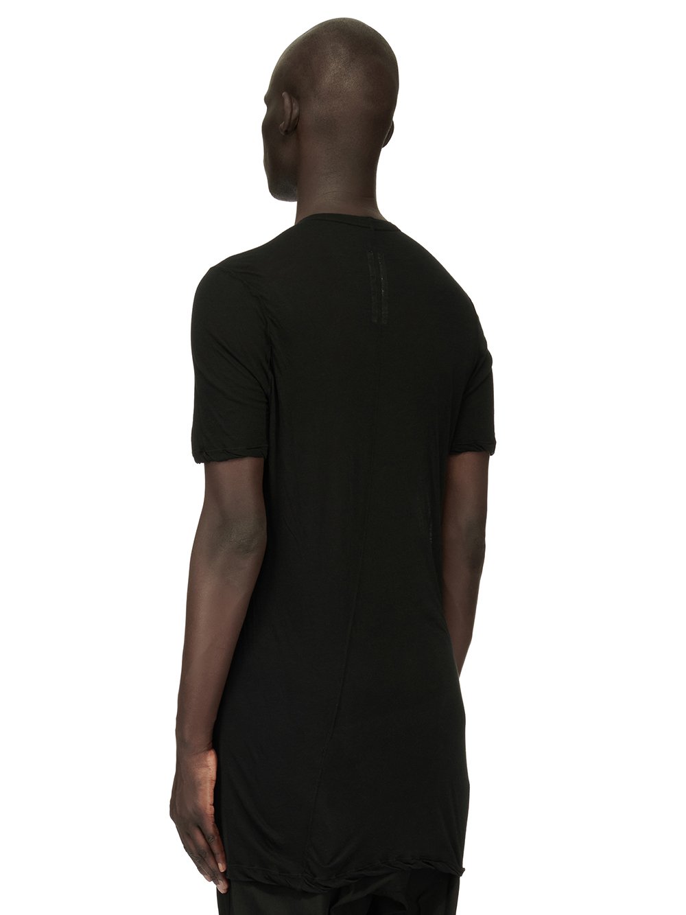 RICK OWENS FOREVER LEVEL T IN BLACK UNSTABLE COTTON