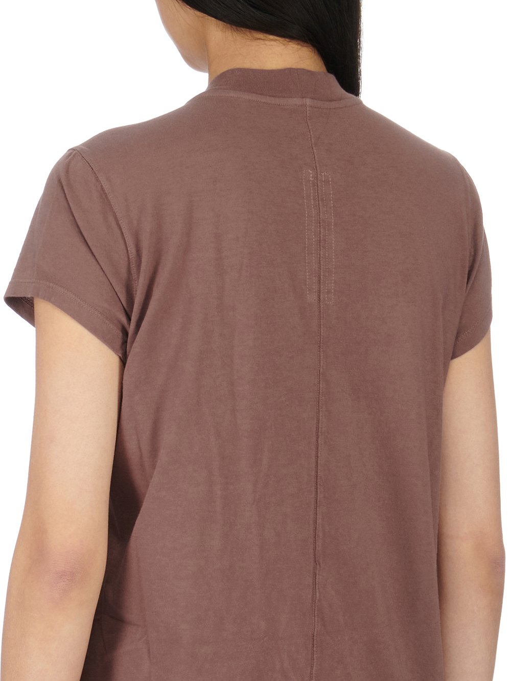 RICK OWENS FW23 LUXOR TOMMY T IN MAUVE COTTON GAUZE JERSEY