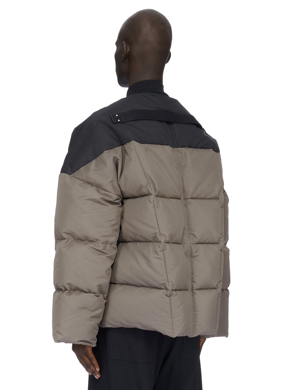 RICK OWENS FW23 LUXOR FLIGHT JKT IN BLACK AND DUST TECH TELA