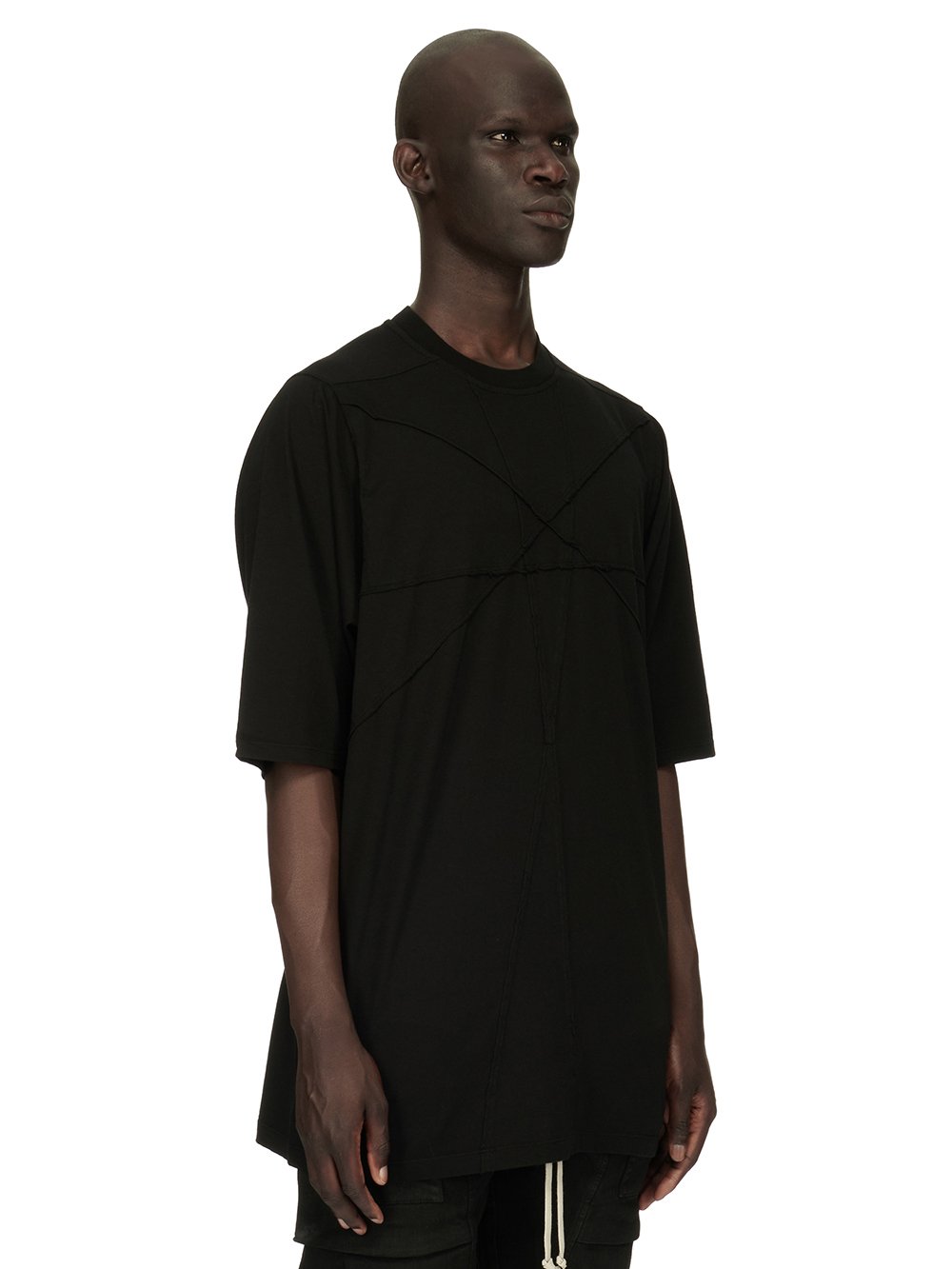 DRKSHDW FW23 LUXOR JUMBO SS T IN BLACK MEDIUM WEIGHT COTTON JERSEY