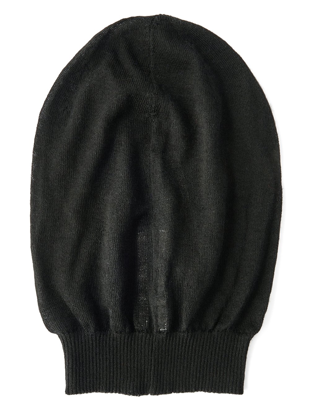 RICK OWENS FW23 LUXOR BIG HAT IN BLACK LIGHTWEIGHT RASATO KNIT