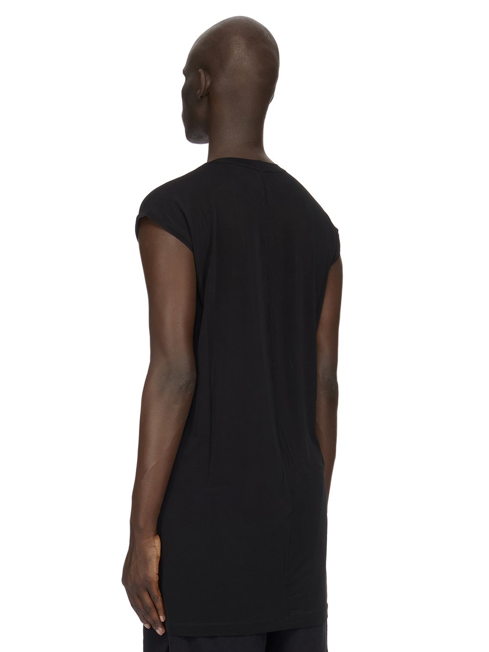 RICK OWENS FW23 LUXOR DYLAN T IN  BLACK HEAVY STRETCH CUPRO JERSEY