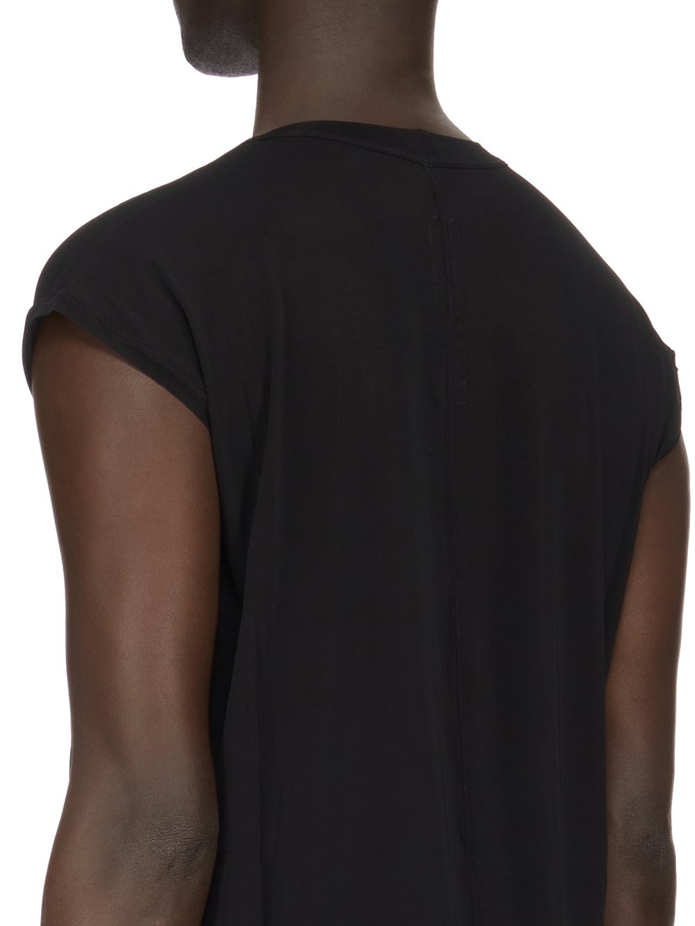 RICK OWENS FW23 LUXOR DYLAN T IN  BLACK HEAVY STRETCH CUPRO JERSEY