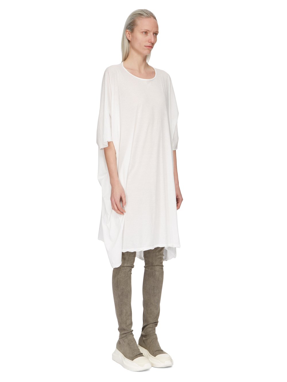 RICK OWENS FW23 LUXOR MINERVA T IN MILK COTTON GAUZE JERSEY