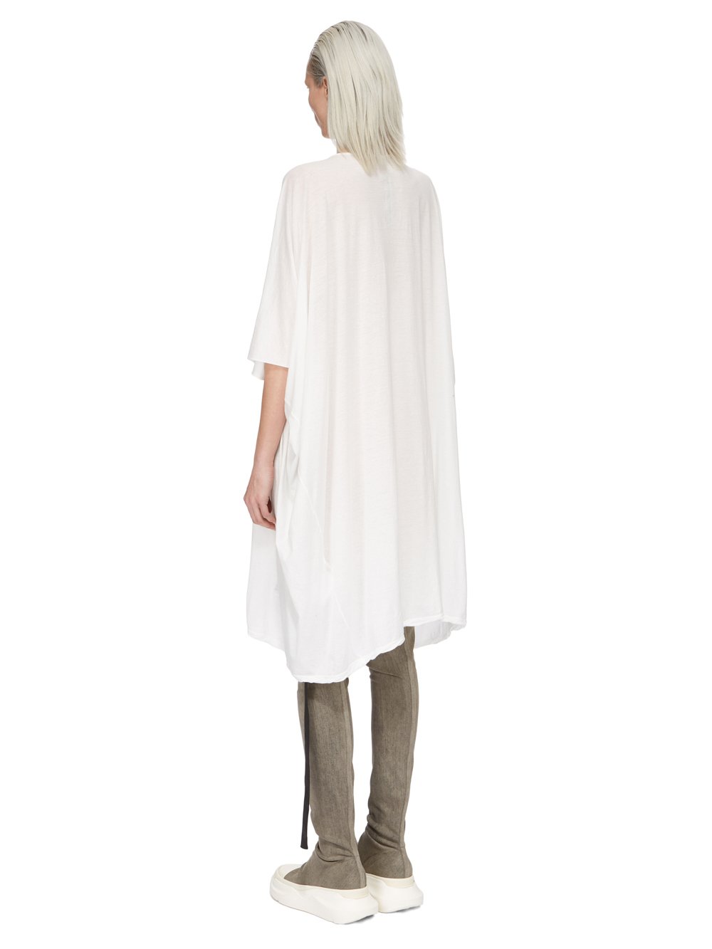 RICK OWENS FW23 LUXOR MINERVA T IN MILK COTTON GAUZE JERSEY