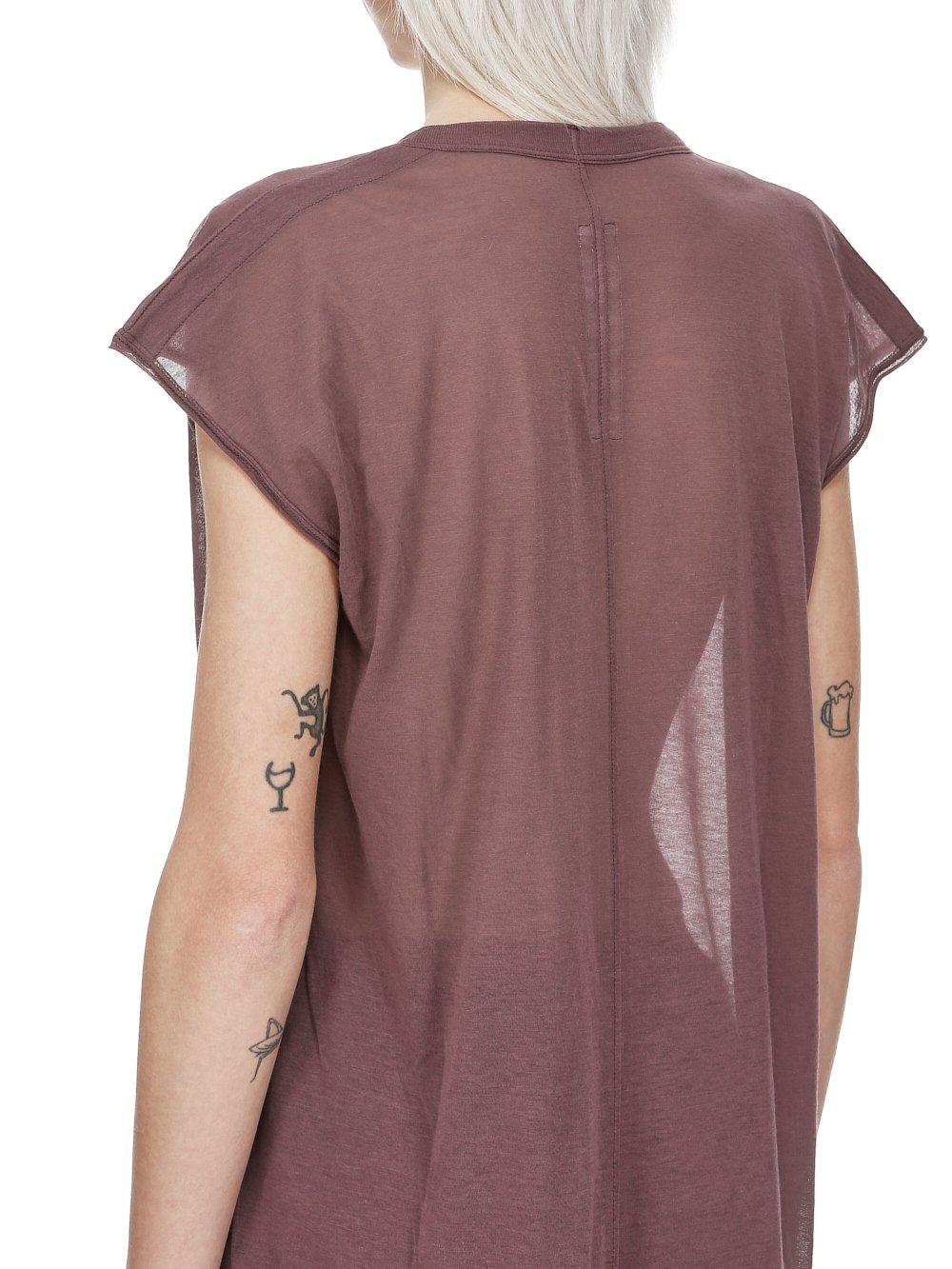 RICK OWENS FW23 LUXOR DYLAN T IN AMETHYST PURPLE UNSTABLE COTTON