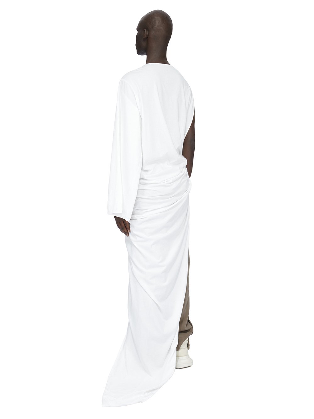 DRKSHDW FW23 LUXOR EDFU GOWN IN MILK MEDIUM WEIGHT COTTON JERSEY 