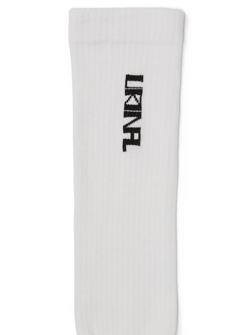 RICK OWENS FW23 LUXOR URINAL SOCKS IN MILK AND BLACK COTTON KNIT