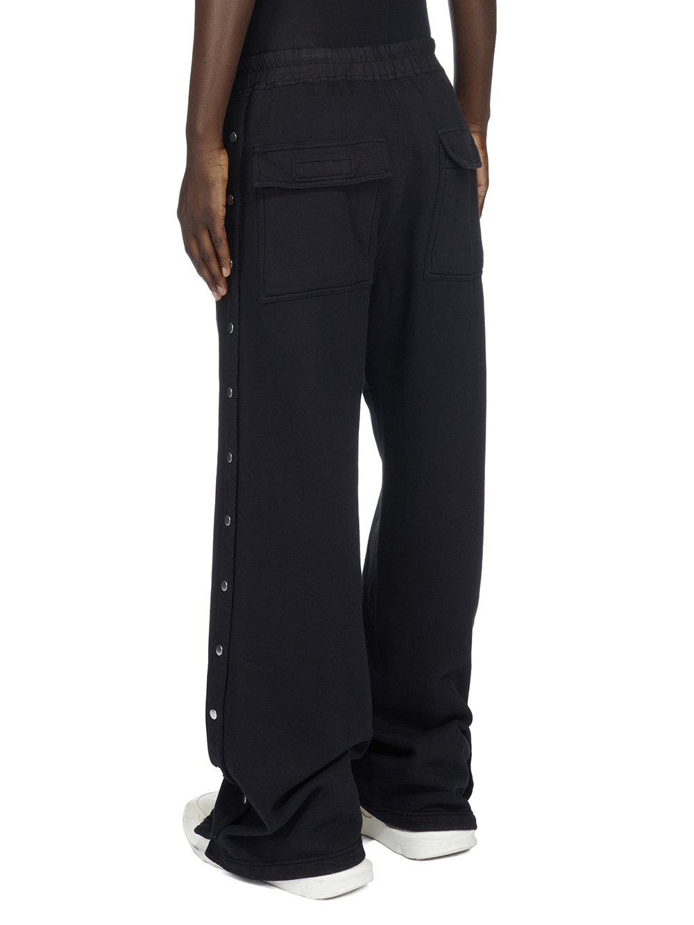 DRKSHDW FW23 LUXOR PUSHER PANTS IN BLACK FURKA HEAVY SWEATSHIRT