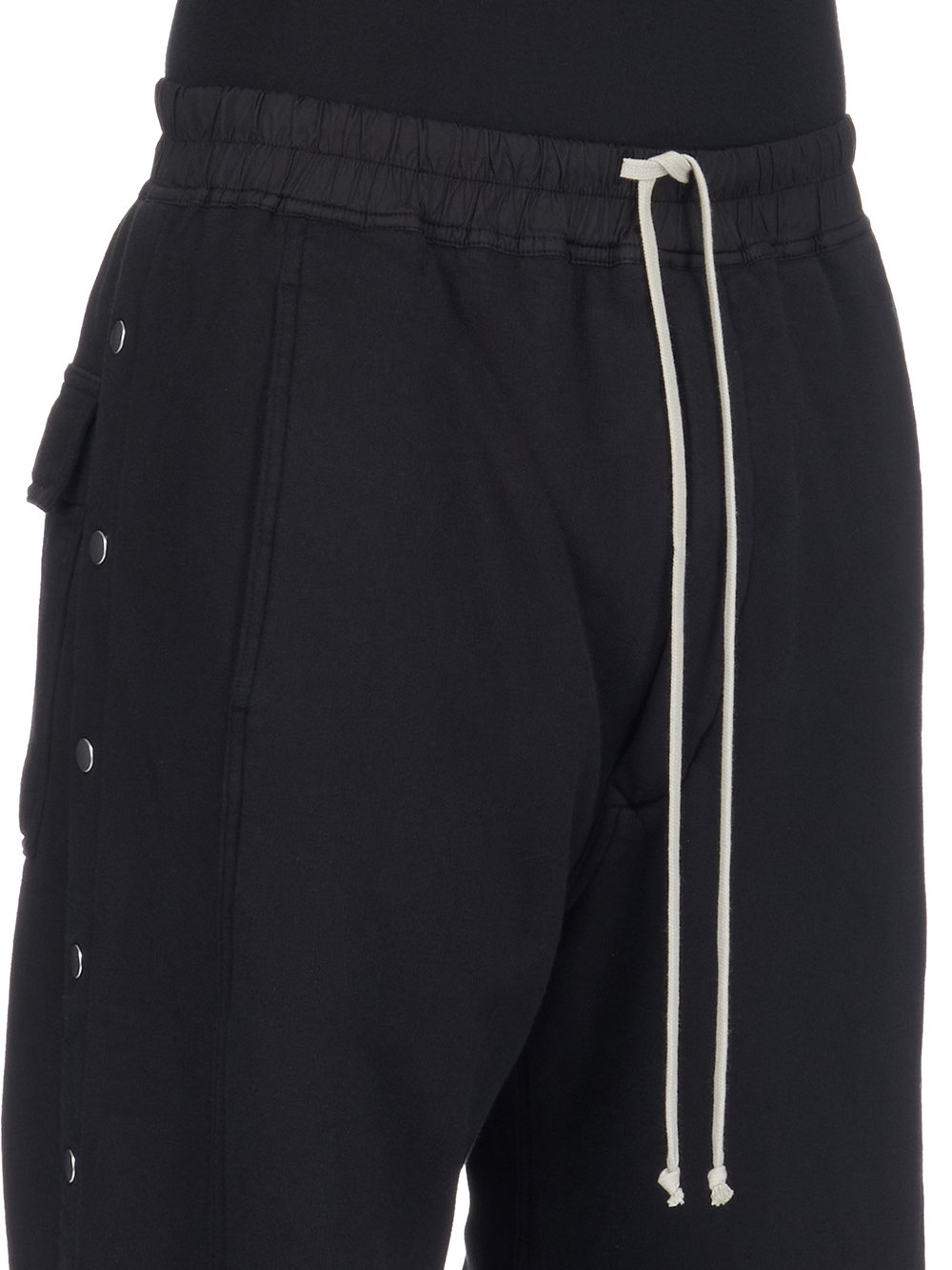 DRKSHDW FW23 LUXOR PUSHER PANTS IN BLACK FURKA HEAVY SWEATSHIRT