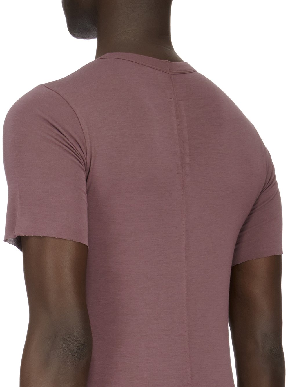 RICK OWENS FW23 LUXOR BASIC SS T IN AMETHYST PURPLE VISCOSE SILK JERSEY