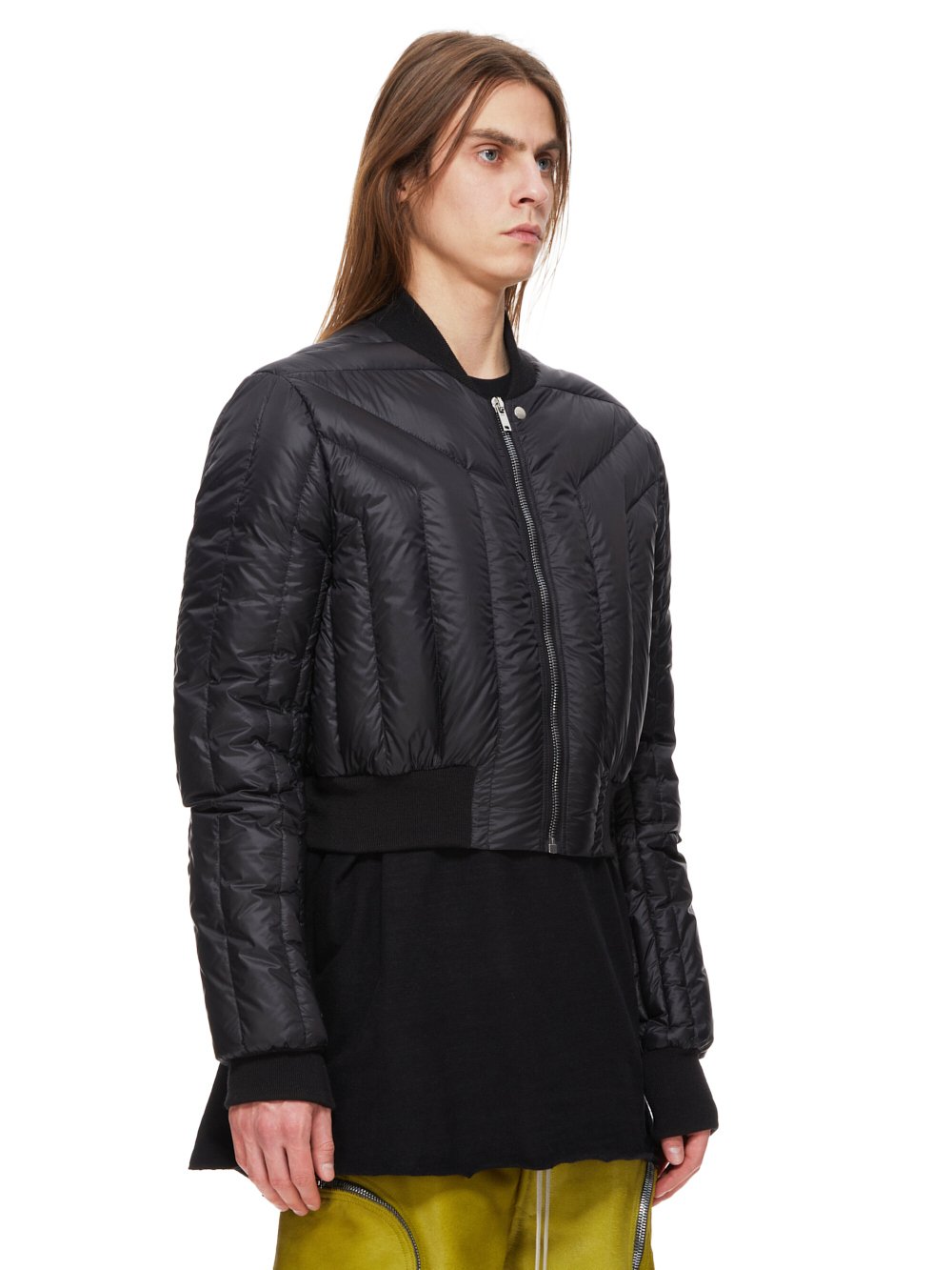 RICK OWENS FW23 LUXOR BOMBER LINER IN BLACK RECYCLED NYLON