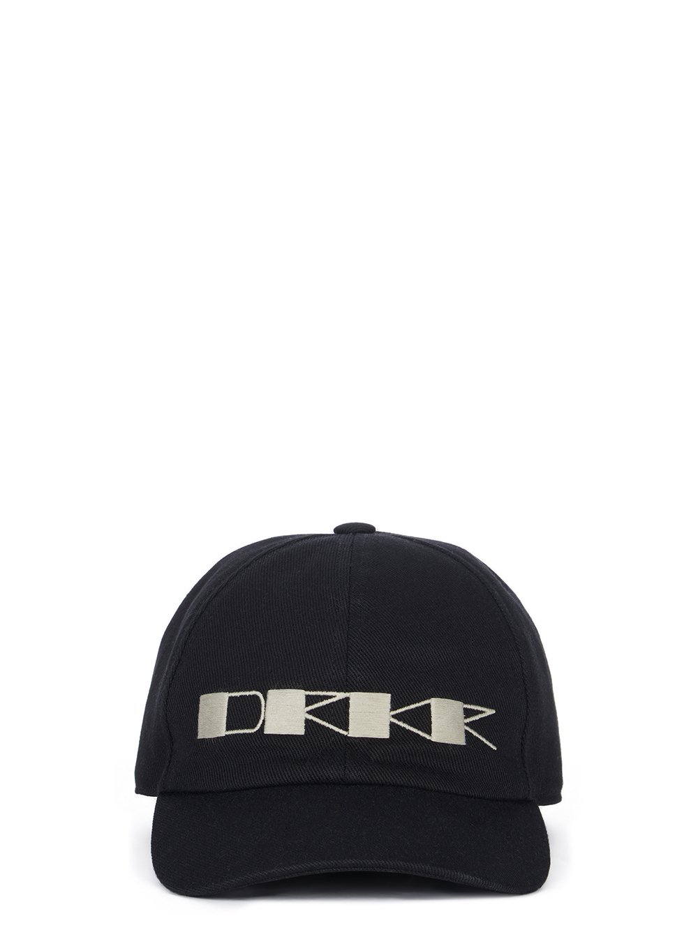 RICK OWENS FW23 LUXOR BASEBALL CAP IN BLACK AND PEARL 13OZ OVERDYED DENIM