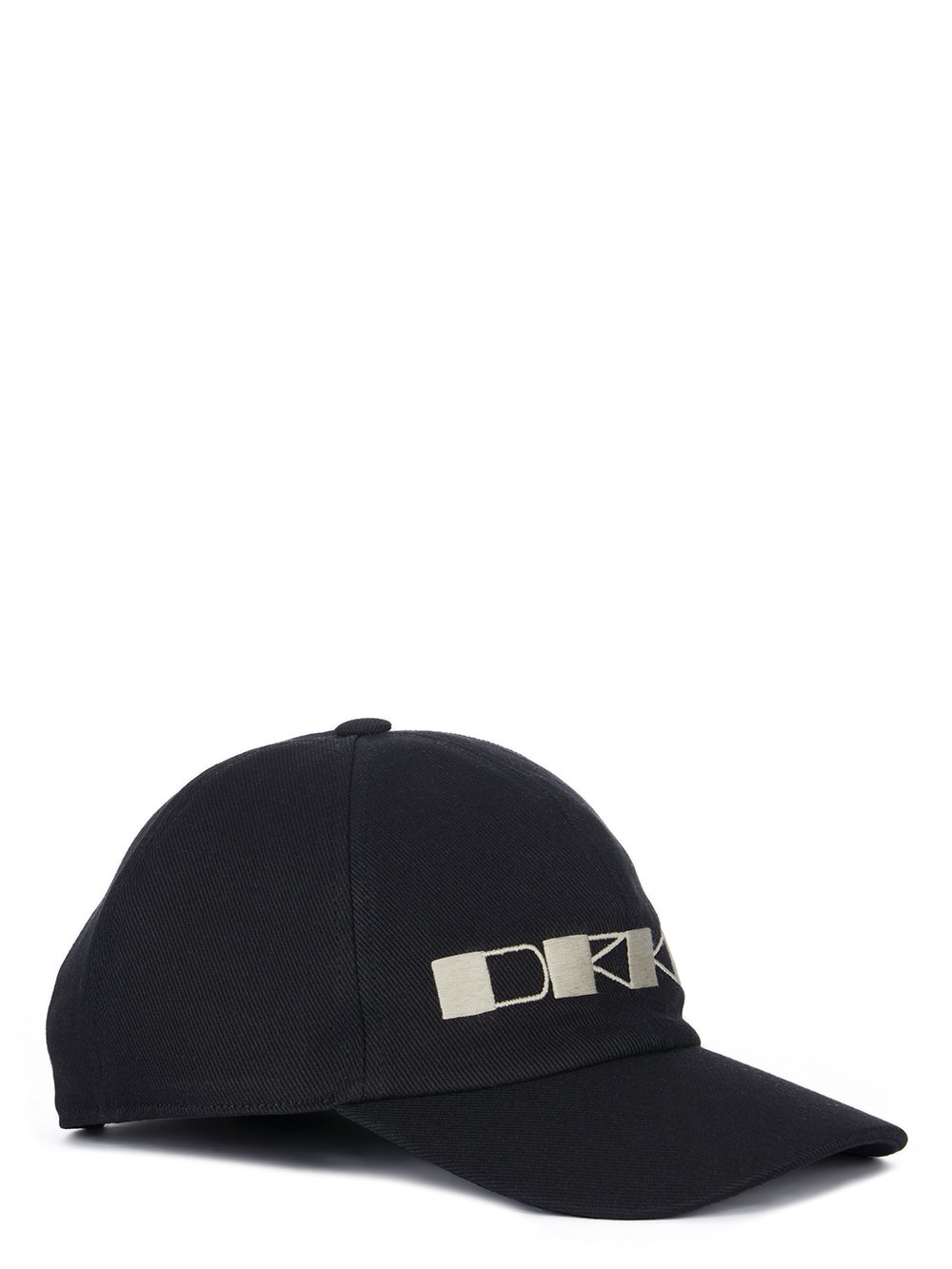 RICK OWENS FW23 LUXOR BASEBALL CAP IN BLACK AND PEARL 13OZ OVERDYED DENIM