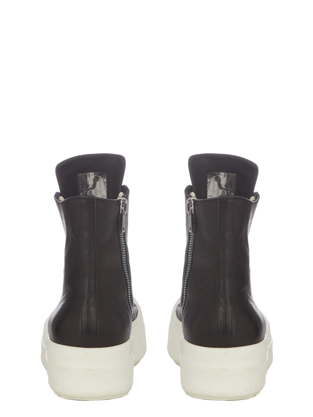 RICK OWENS FW23 LUXOR RUNWAY MEGA BUMPER SNEAKS IN BLACK GROPPONE NAPPA LEATHER