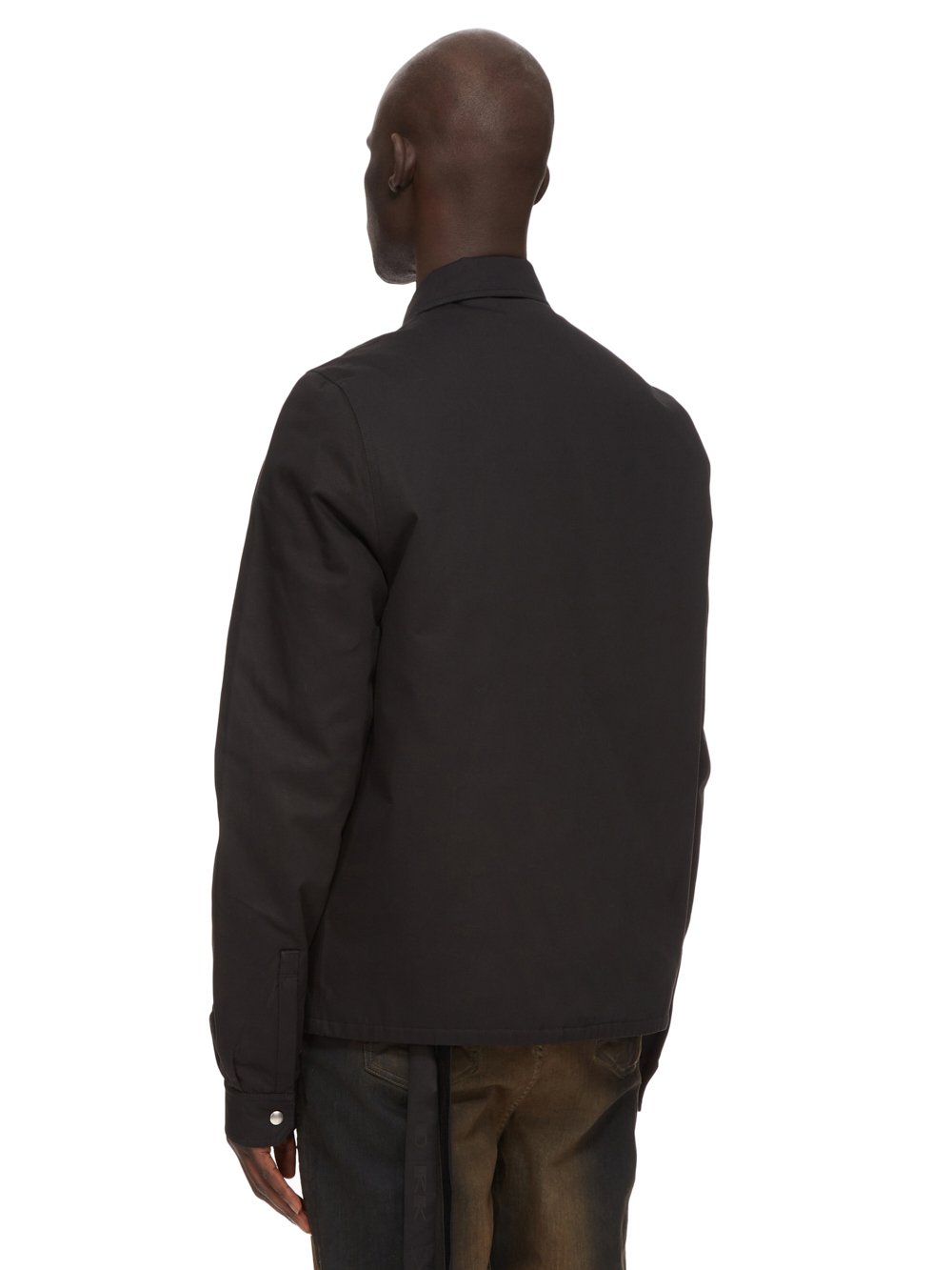 DRKSHDW FW23 LUXOR ZIPFRONT JKT IN BLACK COTTON TWILL