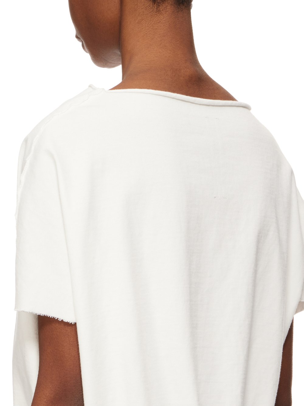 RICK OWENS FW23 LUXOR DAGGER TOP IN MILK COMPACT HEAVY COTTON JERSEY