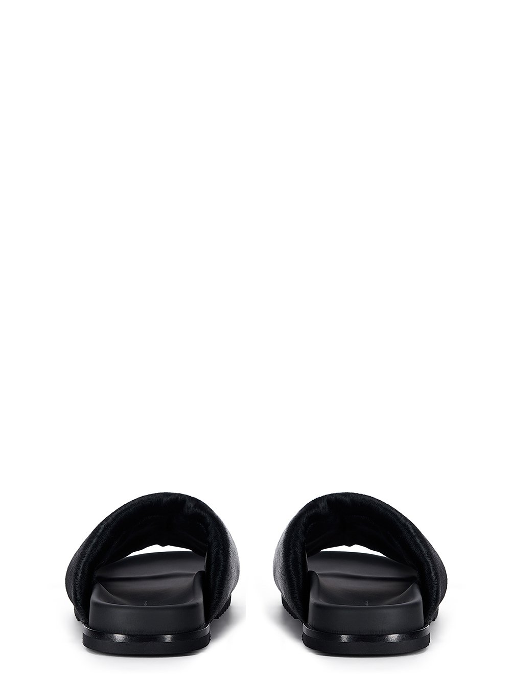 RICK OWENS FW23 LUXOR SLIDE GRANOLAS IN BLACK SOFT PONY