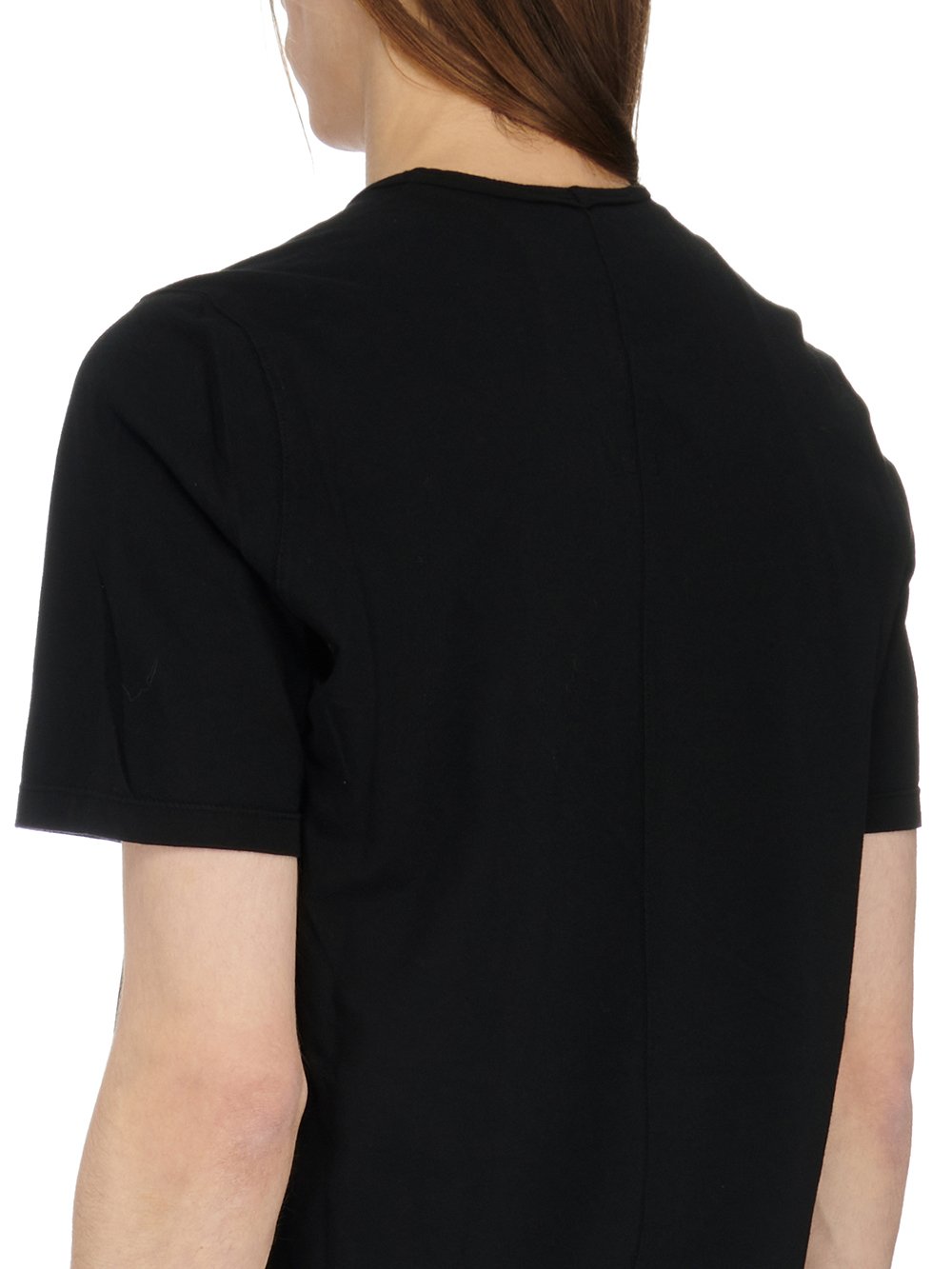 RICK OWENS FW23 LUXOR LEVEL T IN BLACK AND PEARL MEDIUM WEIGHT COTTON JERSEY 