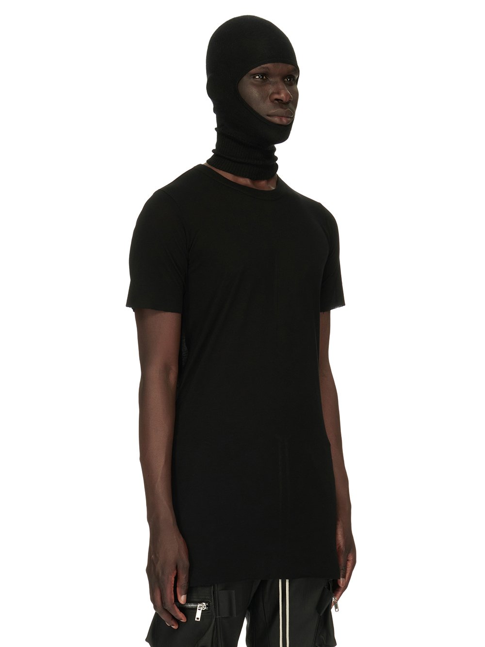 RICK OWENS FW23 LUXOR SKULL IN BLACK LIGHTWEIGHT RASATO KNIT