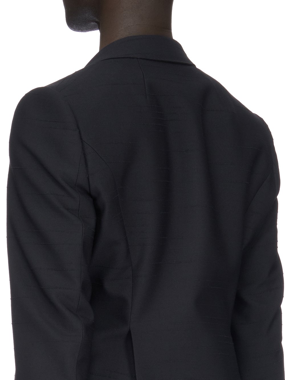 RICK OWENS FW23 LUXOR RUNWAY 73CMS SOFT IN BLACK SLUB WOOL