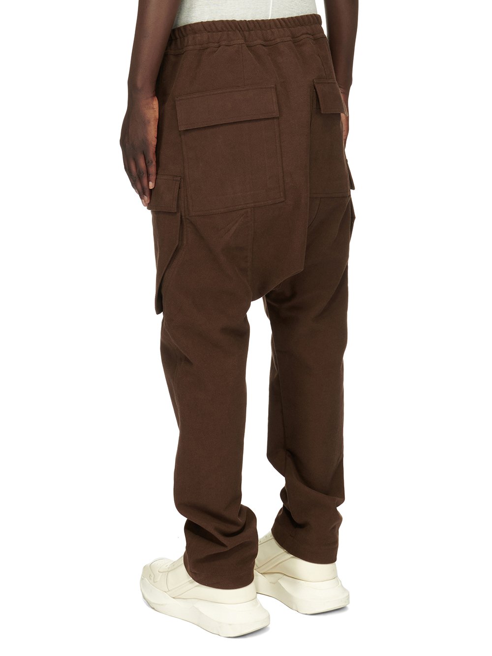 RICK OWENS FW23 LUXOR CARGO LONG IN BROWN BRUSHED HEAVY TWILL