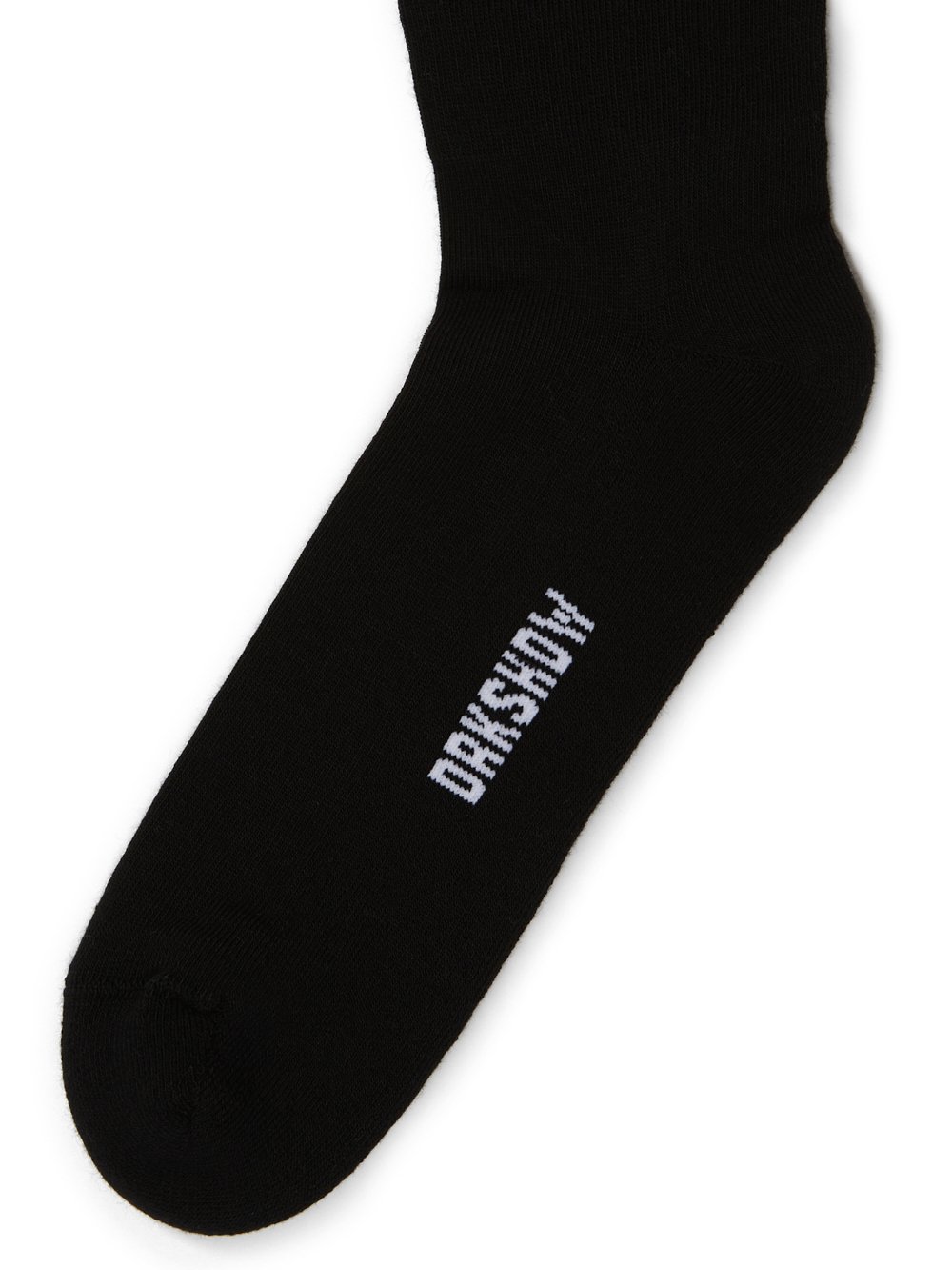 RICK OWENS FW23 LUXOR URINAL SOCKS IN BLACK AND MILK COTTON KNIT