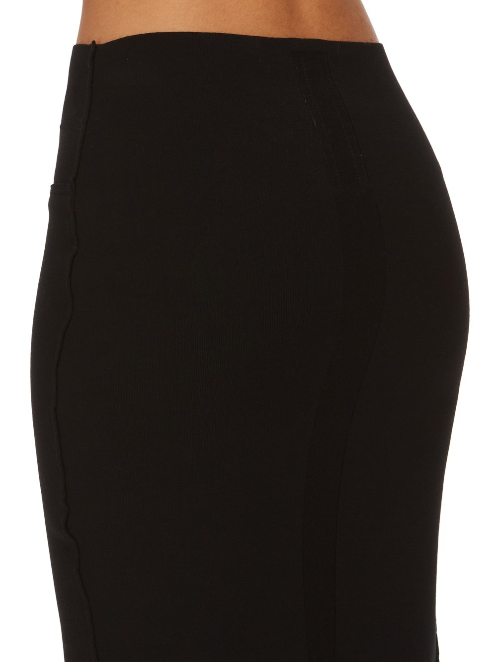 RICK OWENS FW23 LUXOR THERESA SKIRT IN BLACK STRETCH VISCOSE KNIT