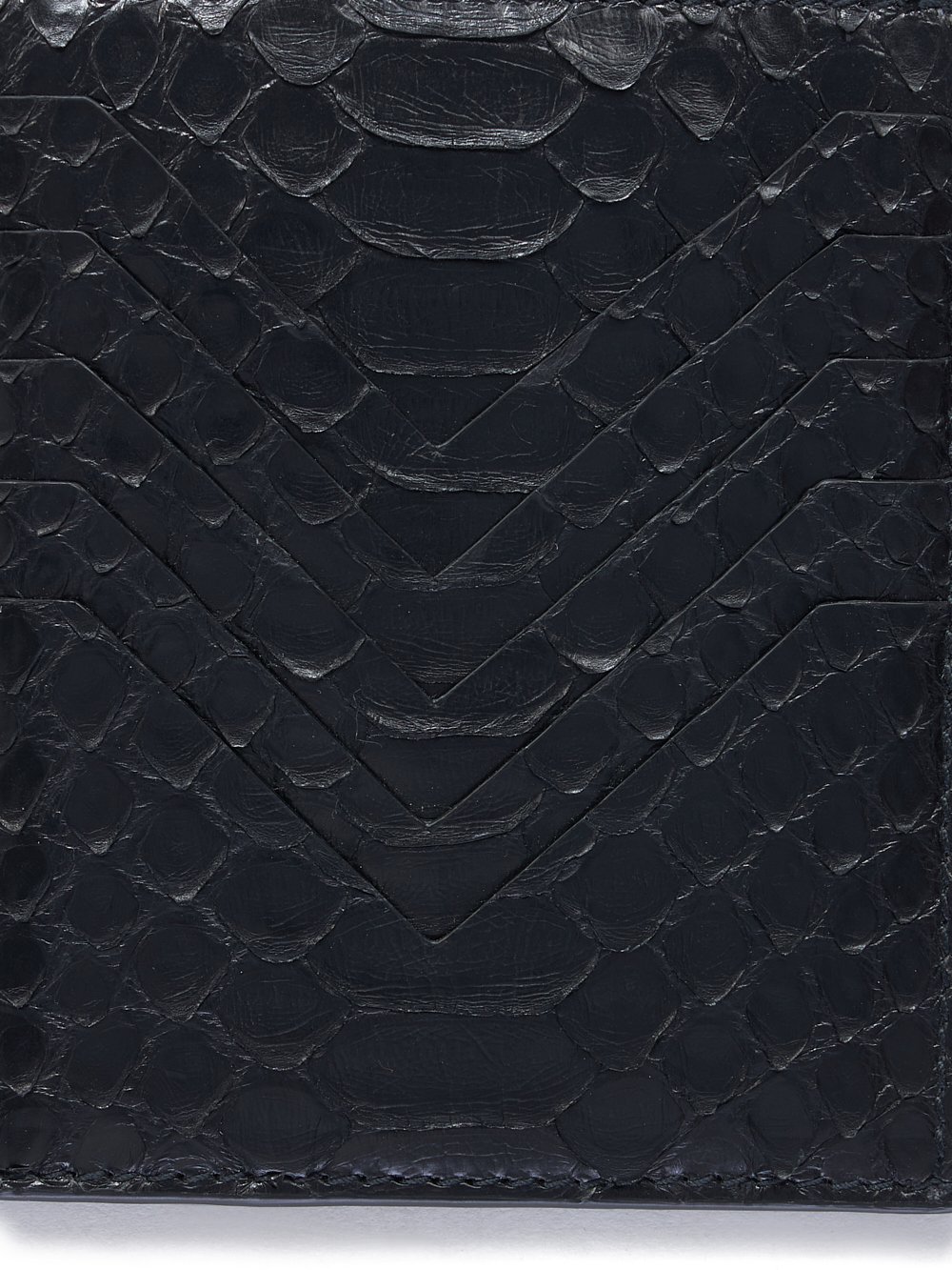 RICK OWENS FW23 LUXOR SQUARE CC HOLDER IN BLACK PYTHON