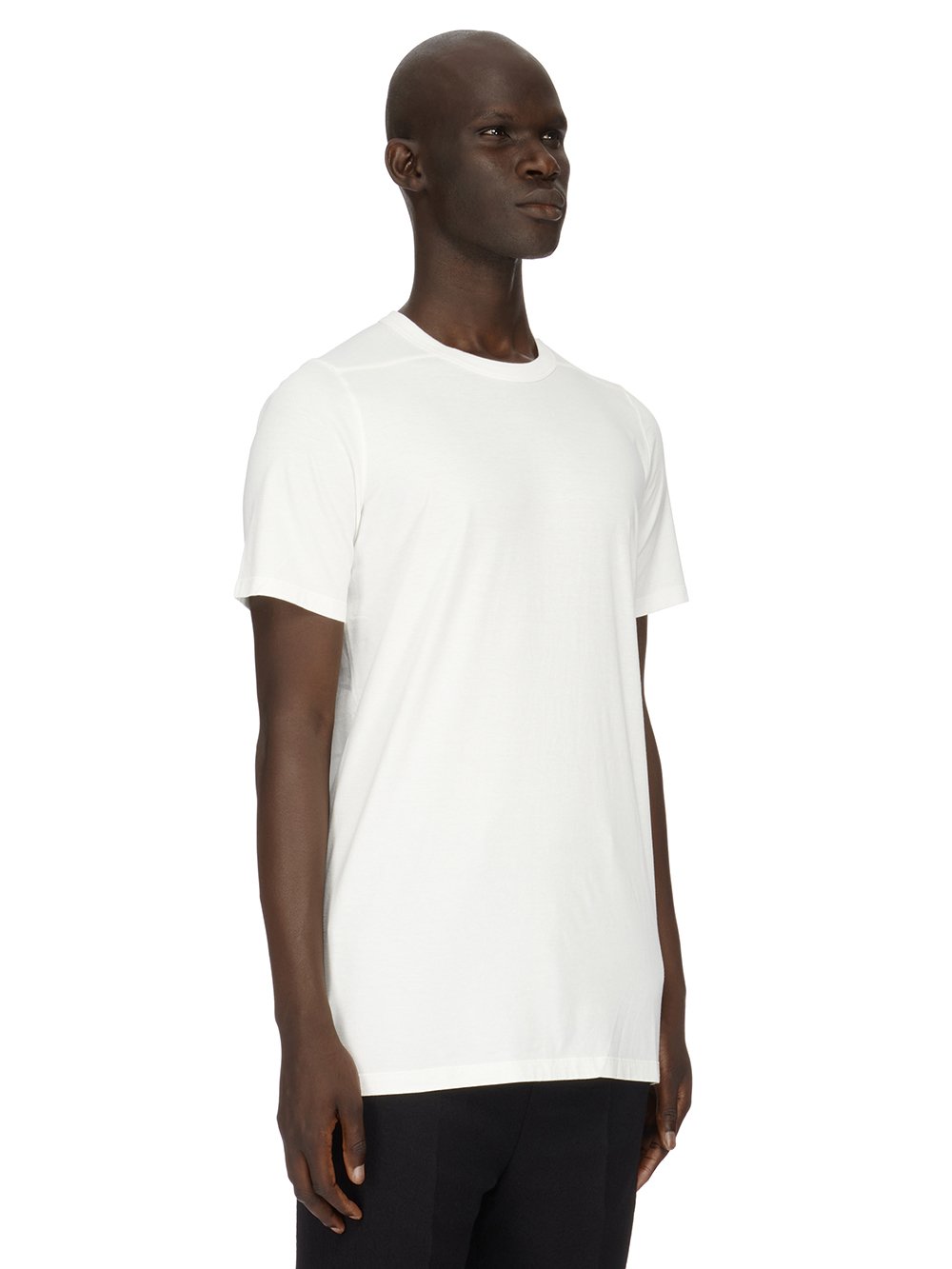 RICK OWENS FW23 LUXOR LEVEL T IN MILK WHITE CLASSIC COTTON JERSEY