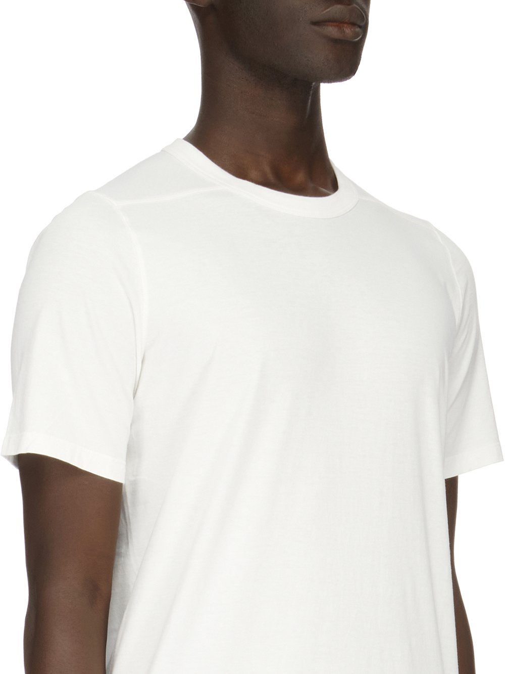 RICK OWENS FW23 LUXOR LEVEL T IN MILK WHITE CLASSIC COTTON JERSEY