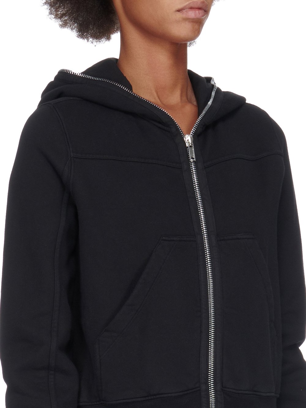 DRKSHDW FW23 LUXOR SMALL GIMP HOODIE IN BLACK FURKA HEAVY SWEATSHIRT