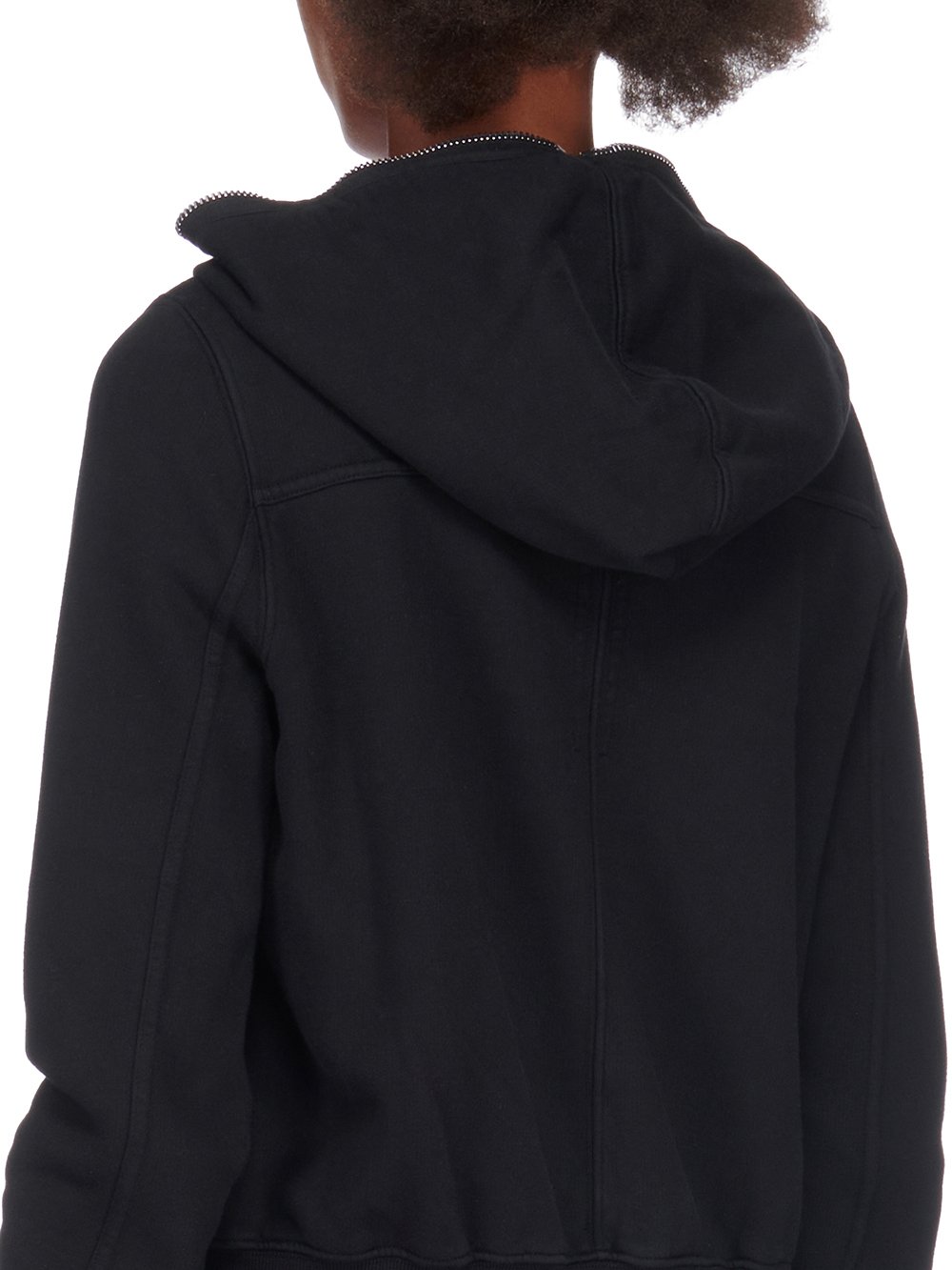 DRKSHDW FW23 LUXOR SMALL GIMP HOODIE IN BLACK FURKA HEAVY SWEATSHIRT