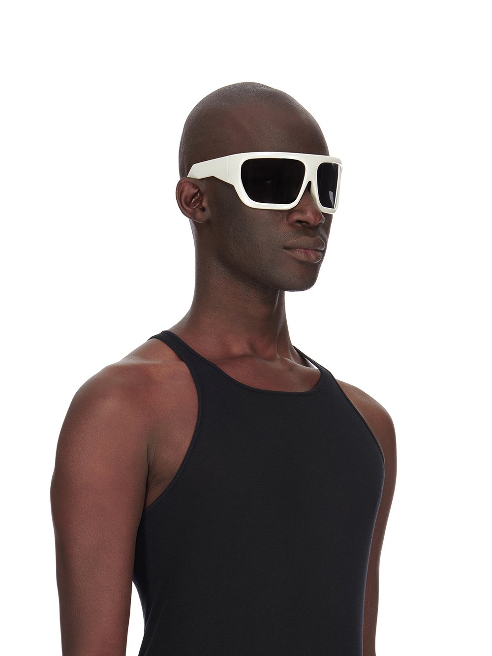 RICK OWENS DAVIS SUNGLASSES IN PEARL AND BLACK