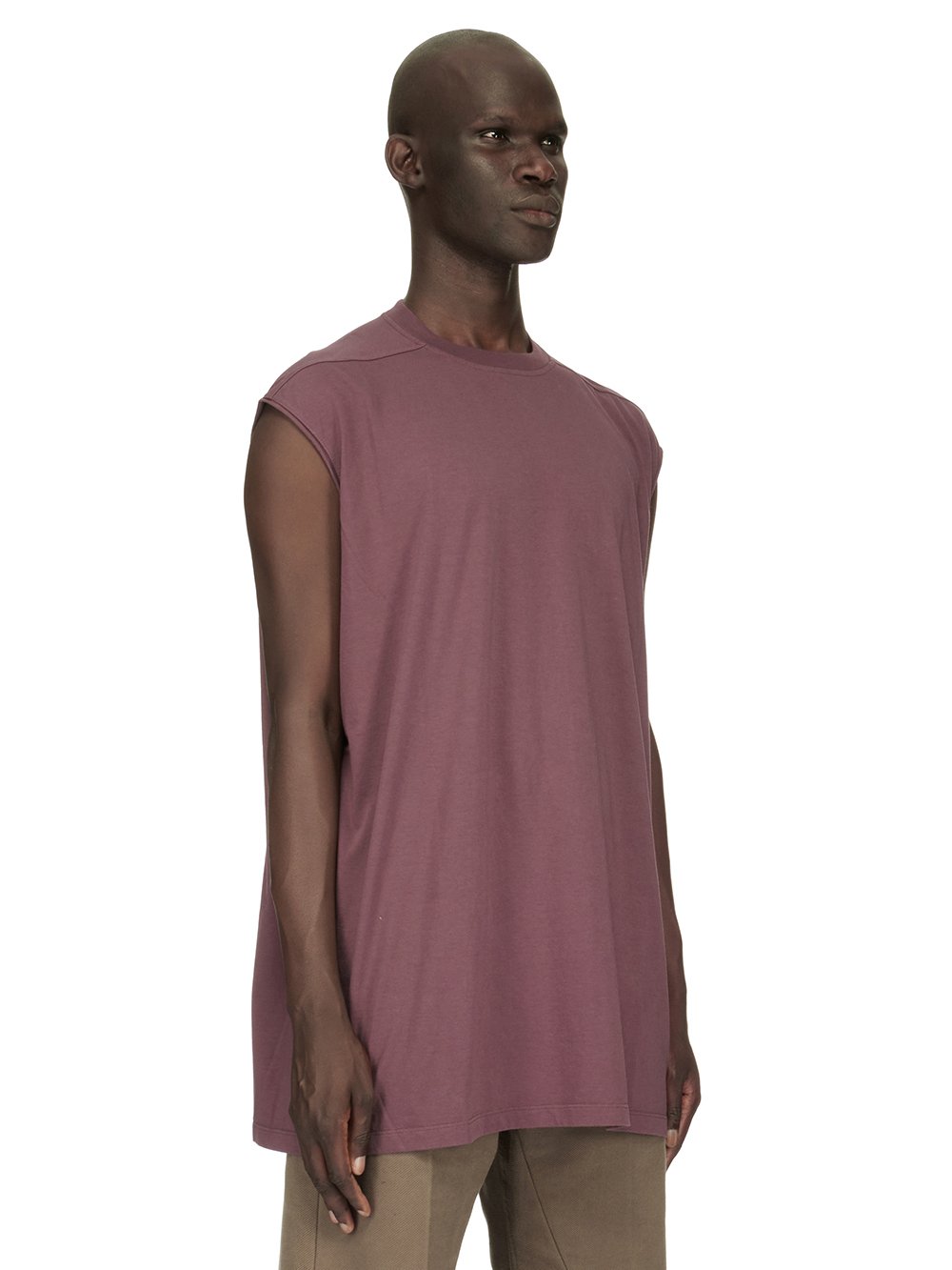 RICK OWENS FW23 LUXOR TARP T IN AMETHYST PURPLE CLASSIC COTTON JERSEY