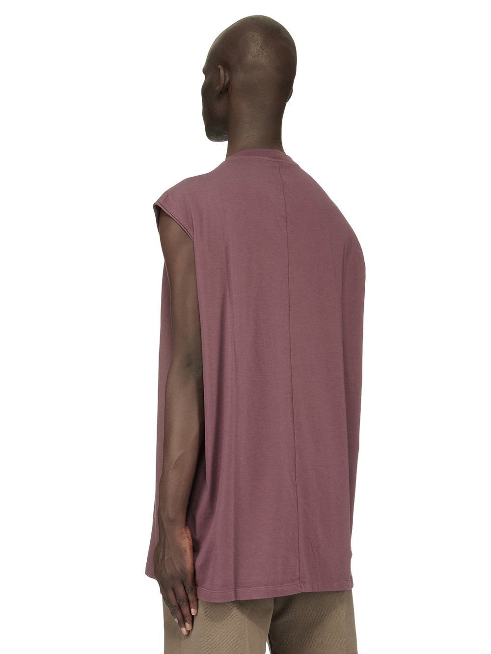 RICK OWENS FW23 LUXOR TARP T IN AMETHYST PURPLE CLASSIC COTTON JERSEY