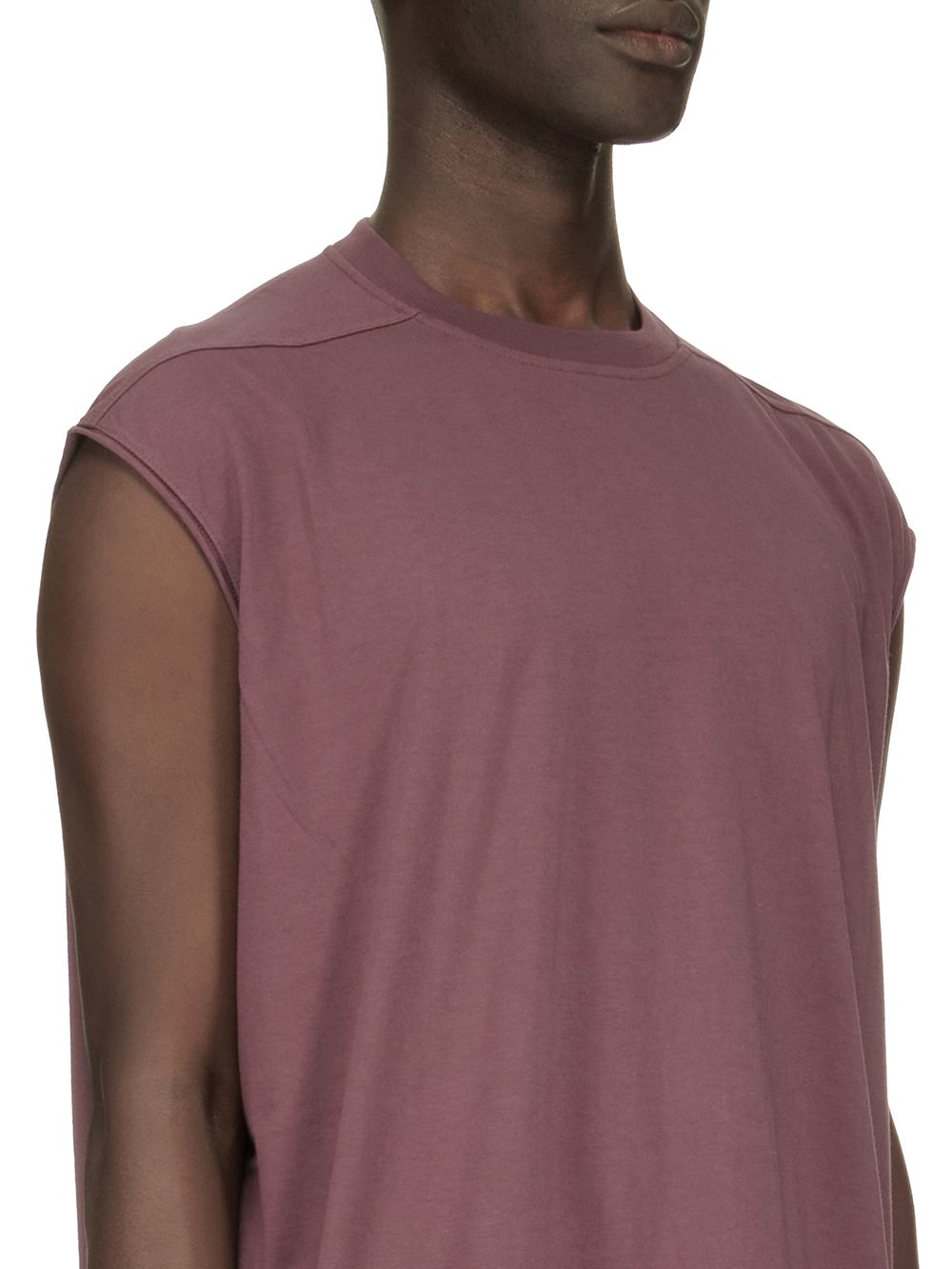 RICK OWENS FW23 LUXOR TARP T IN AMETHYST PURPLE CLASSIC COTTON JERSEY