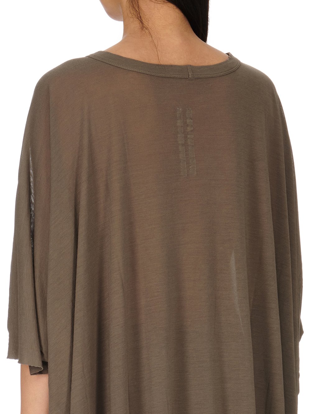 RICK OWENS FW23 LUXOR MINERVA T IN DUST VISCOSE SILK JERSEY